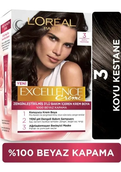L Oréal Paris Excellence Creme Saç Boyası Koyu Kestane