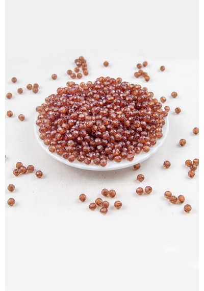 Kahve Bordo 6 Mm Dünya Akrilik Boncuk Aksesuar 25 Gram