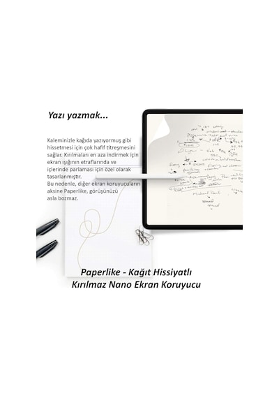 Apple Uyumlu iPad  Pro 11 2021 M1 3.Nesil Paperlike Nano Ekran Koruyucu Kırılma