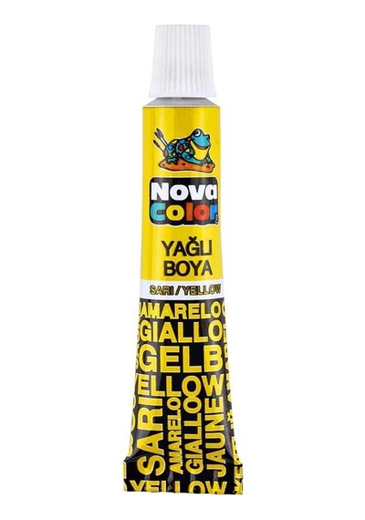 Nova Color Yağlı Boya 12 Adet Tüp Sarı Çok Renkli