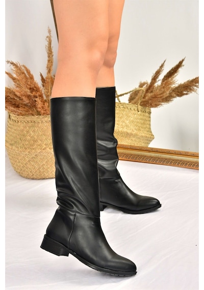 Fox Shoes Siyah Düz Taban Günlük Kadın Çizme L726600909 Siyah