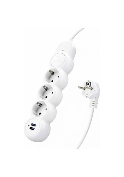 Akım Termal Çocuk Korumalı 2x Usb Girişli 3lü Priz 2 Metre Kablo 2500w Açma Kapama Tuşlu Diğer
