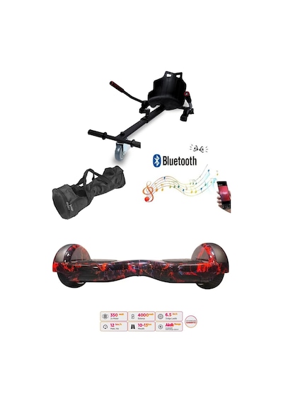 Citymate Elektrikli Kaykay Hoverboard Akıllı Denge 6.5 Inch + Hoverkart + Çanta Extrem Paket D15