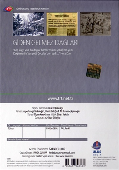 Giden Gelmez Dağları Trt Arşiv 45 - Dvd