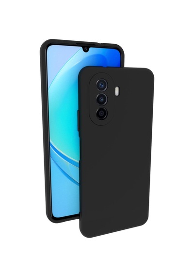 Huawei Nova Y70 Kılıf Kamera Korumalı Silikon Rubber Arka Kapak Siyah