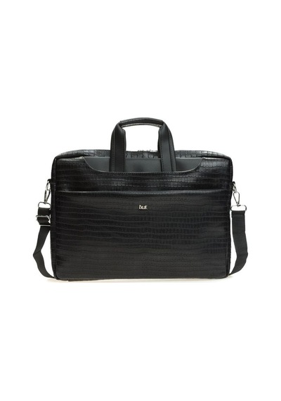 Bilik Deri  Siyah Kroko Unisex Laptop & Evrak Çantası BRIEFCASE Siyah Kroko