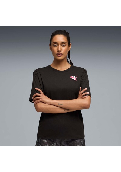 Puma Cat Graphıc Kadın Antrenman Tişörtü 528490 01 Siyah