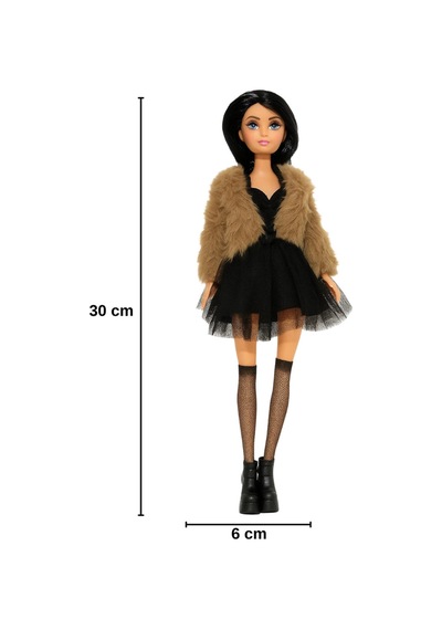 Good Girl 30 Cm Kürklü Ceketli Ve Çizmeli Moda Bebeği - Şık Aksesuarlı Manken Oyuncak Bebek Y