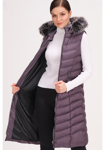 Dewberry Bayan Yelek Z6684 Antrasit