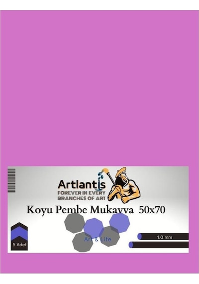 Renkli Mukavva 50X70 5 Adet Artlantis Renkli Mukavva 5 Adet