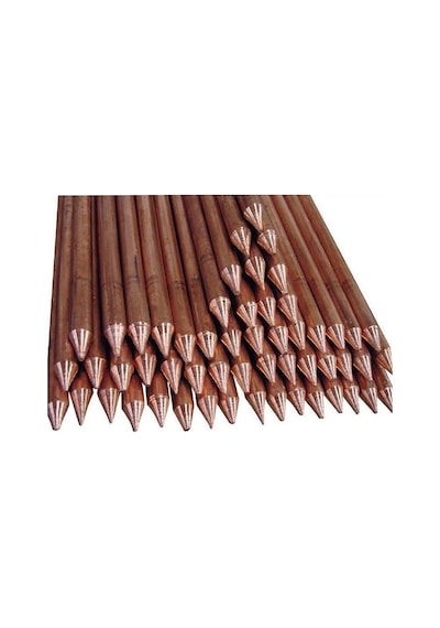 20 Mm Saf Bakır Topraklama Çubuğu 1 Metre + Kelepçe