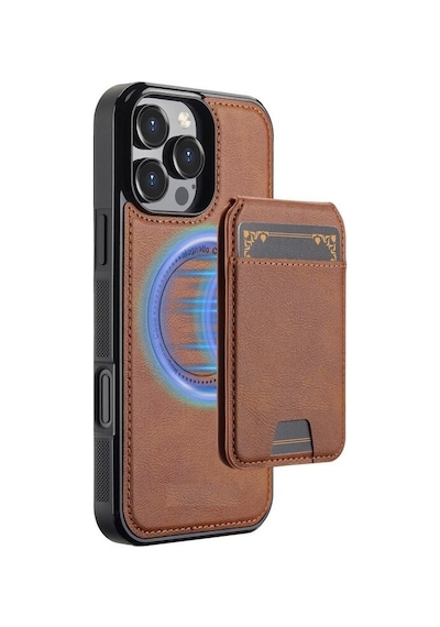 Teleplus Apple Uyumlu iPhone 14 Pro Max Kılıf Capella L3 Serisi Mıknatıslı Kartlıklı 2-1 Kapak