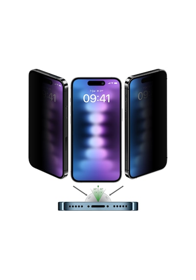Buff Apple iPhone 15 Pro Max Uyumlu 5d Privacy Ekran Koruyucu