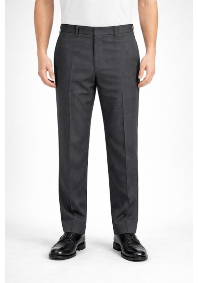 Classics Men Caserta Klasik Fit Likralı Erkek Kanvas Pantolon - 7514 Füme