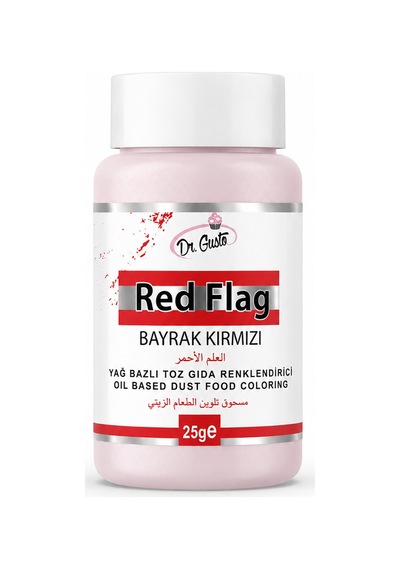 Dr. Gusto Yağ Bazlı Toz Bayrak Kırmızı Gıda Boyası 25 Gr