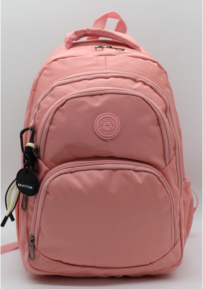Hafif Suya Dayanıklı Kumaş Okul Sırt Çantası Unisex Okul Çantası 34600 Pudra Pembe