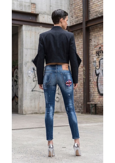 Dsqotheq Düsük Bel Kadin Jean Mavi
