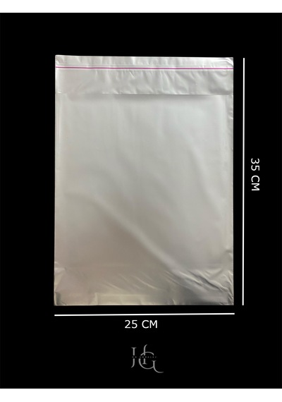 20 Adet 25x35 Cm Bantlı Metalize Lüks Hediye Paketi Poşeti, Hediye Poşeti 25x30+5 Cm, Gümüş