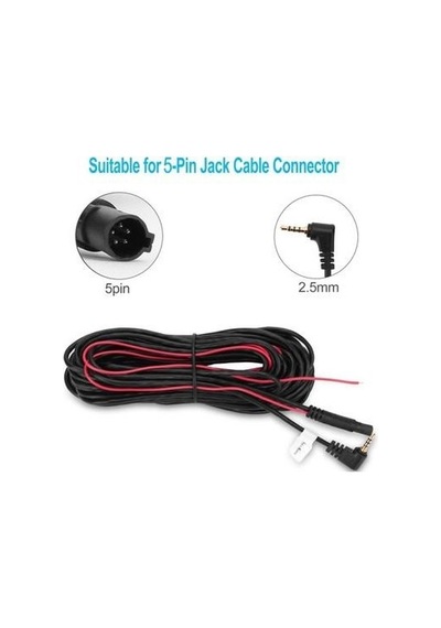 5 Metre 5 Pin 2.5 Mm Geri Görüş Kamera Kablosu 2.5 Mm 5 Pin Araç Kamera Kablosu