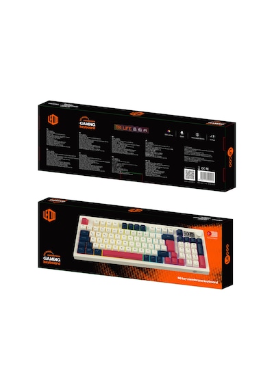 Lecoo Gk690 Kablosuz 3 Modlu 96 Tuşlu Rgb Gasket Membran Türkçe Q Oyuncu Klavyesi Beyaz Lacivert