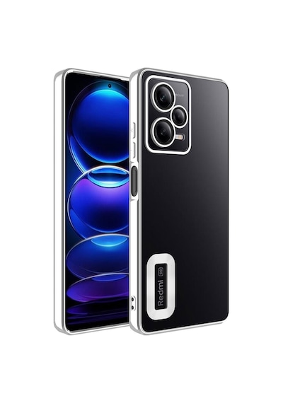Noktaks - Xiaomi Uyumlu Xiaomi Redmi Note 12 Pro 5g - Kılıf Kamera Korumalı Tatlı Sert Omega Kapak - Gümüş