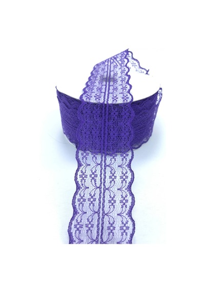 Mor Renk Dantel Kurdela 5 Cm X 10 Metre.