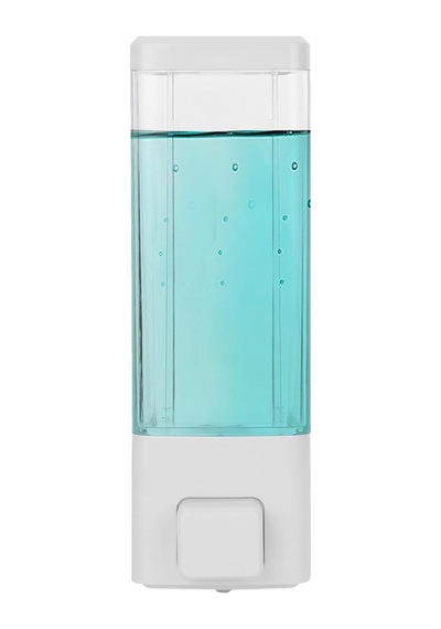 Duvar Tipi Manuel Sıvı Sabunluk 10 Adet Yapıştırmalı Ve Vidalı Akıtmaz Sabun Dispenseri 350 Ml V-1 Beyaz
