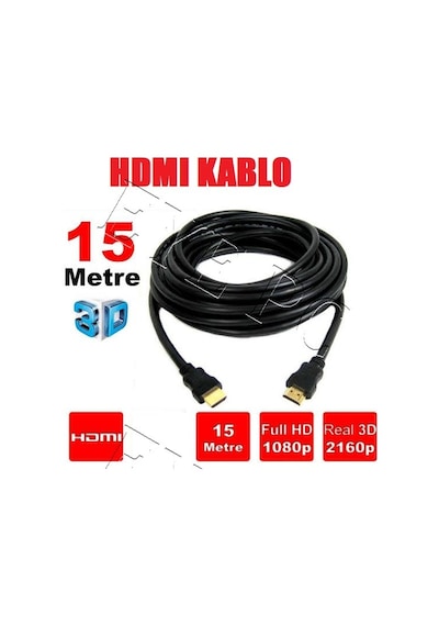 15 Metre Hdmi Kablo 15 M Görüntü Ses Aktarim Kablosu