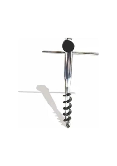 Arteous Burgulu Metal Şemsiye Kazığı Plaj Kazığı 41 Cm Sıkma Aparatlı