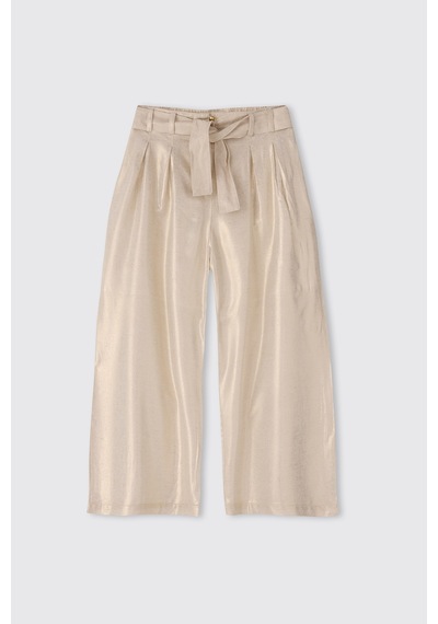 Panço Kız Çocuk Gold Pantolon Sarı