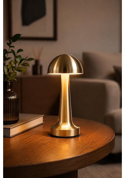 Şarjlı Dokunmatik Metal Masa Lambası Silver 3 Renk Işık, Ayarlanabilir Parlaklık, Kablosuz Led Gece Lambası Ev, Ofis, Kafe, Restoran Ve Yatak Odası Dekoratif Aydınlatma Diğer