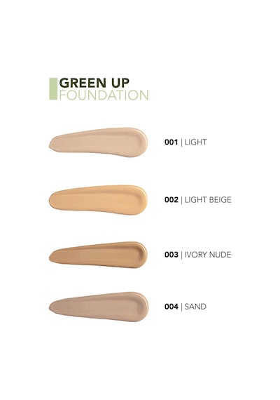 Flormar Yarı Mat Bitişli Su Bazlı Vegan Fondöten - Green Up Foundation - 002 LIGHT BEIGE - 4251903322218