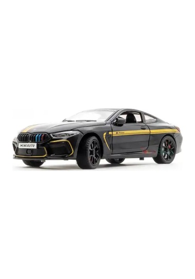 Bmw M8 Street Edition Siyah - Altın Şeritli 1/24 Araba Diecast Model