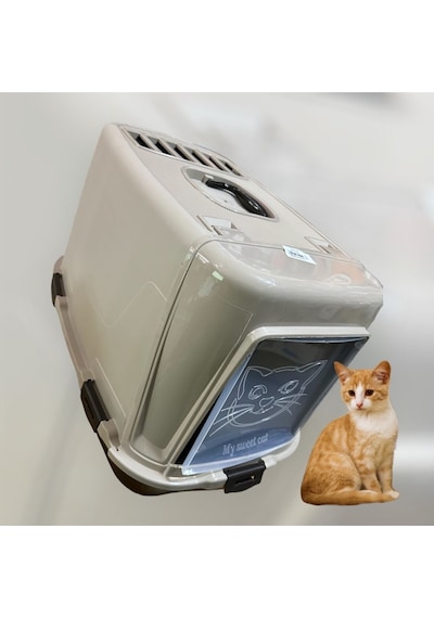 Kürek Hediyeli Irak Plastik Xxl Büyük Boy Kapalı Kedi Tuvaleti