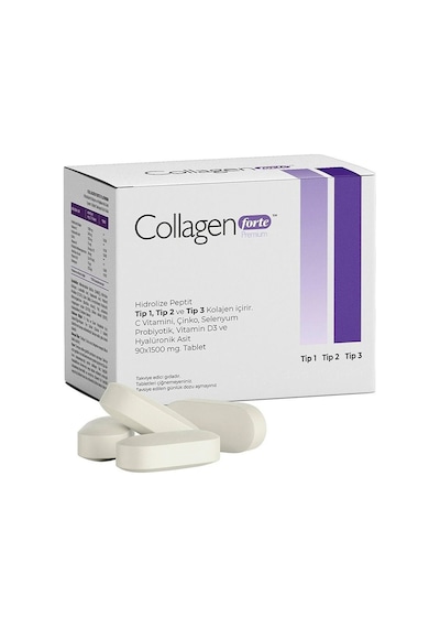 Collagen Forte Platinum Premium 3 Tip Kolajen Hyalüronik Asit 90 Tablet