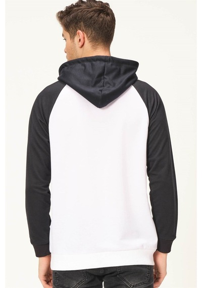 V4005 Dewberry Erkek Sweatshırt-beyaz-lacivert Beyaz-lacivert