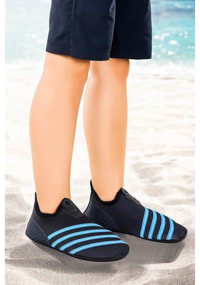 Kiko Kids Enigma Havuz Plaj Erkek Çocuk Deniz Ayakkabısı 7501 Siyah - Mavi Siyah - Mavi