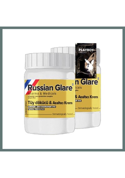 Bezos Playboy Rusian Glare Tüylere Krem Nano 2li X 50 Ml Rus Merhemi + Yanında Jel Ventra
