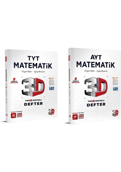 3d Yayınları Tyt + Ayt Matematik Video Destekli Defter Seti 2 Kitap
