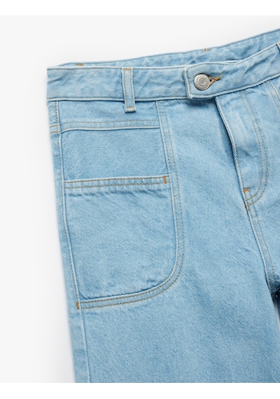 Koton Pamuklu Cep Detaylı Rahat Kesim Geniş Paça Denim Pantolon Orta İndigo 6wkg40027ad Indigo Koton Pamuklu Cep Detaylı Rahat Kesim Geniş Paça Denim Pantolon Orta İndigo 6wkg40027ad Indigo