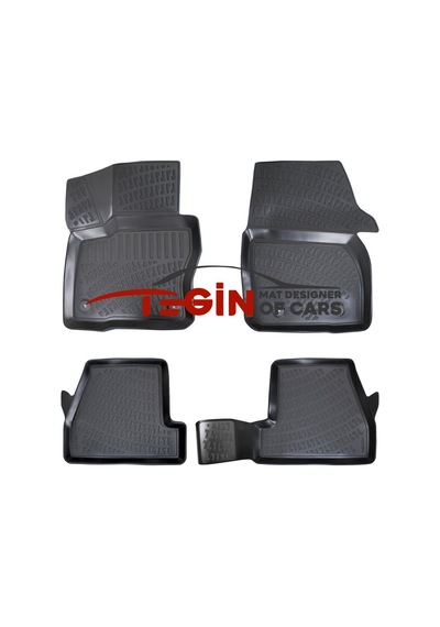 Ford Focus 3 2014 Geometrik Desenli 3d Havuzlu Oto Paspas Siyah