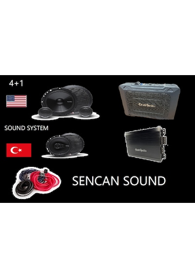 Rockford Fosgate Usa - Skull Audio Tr -  Paket Ses Sistemi 4+1 Sencan Sound