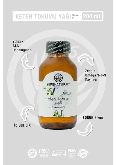 Sepe Natural Keten Tohumu Yağı 200 ML