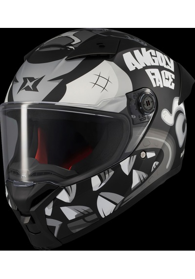 Axxis Fenix Angry Face Kask Mat Siyah Gri