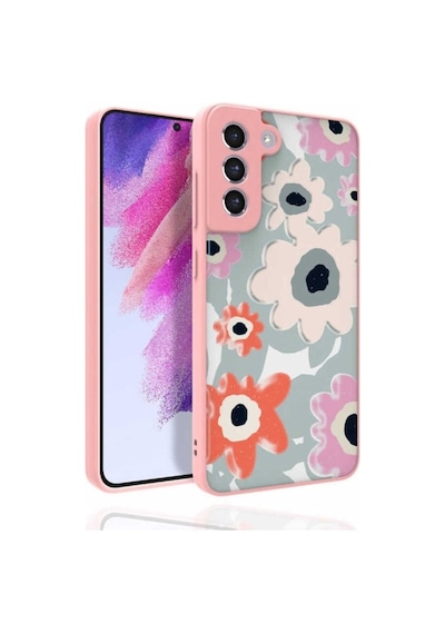 Galaxy S21 Fe Kılıf Desenli Kamera Korumalı Parlak Zore Nora Kapak NO5