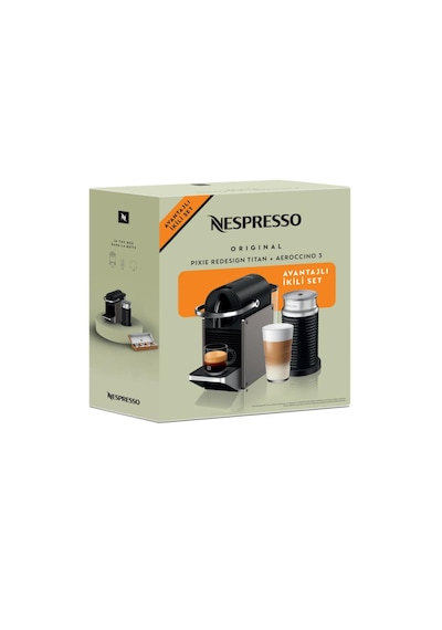 Nespresso Pixie Titan Ve Aeroccino 3 Espresso Makinesi
