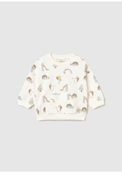 Mayoral Yenidoğan Bebek Sweatshirt Krem