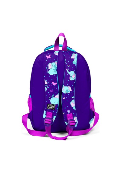 Coral High Kids Mor Pembe Fil Desenli 3'lü Okul Çanta Seti Set0114411