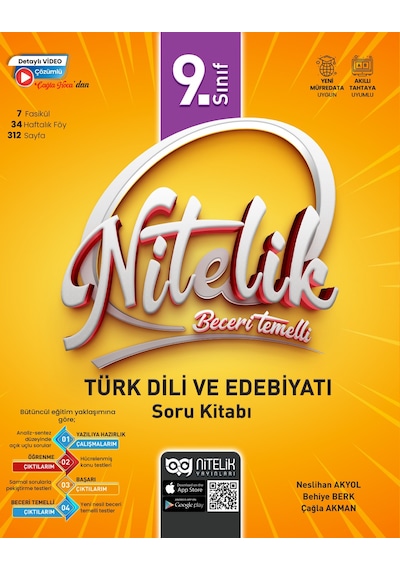 Nitelik 2026 9. Sınıf Türk Dili Ve Edebiyat Soru Kitabı Beceri Temelli