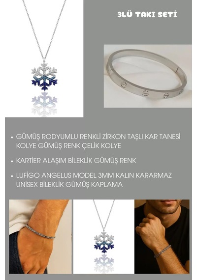3'lü Takı Seti Fırsat Ürünü - Snj-set3006 Çok Renkli